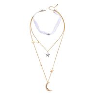 Creative Multilayer Star Moon Necklace Nhqd142410 sku image 2