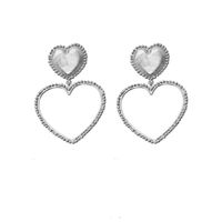 Womens Heart-shaped Electroplating Alloy Earrings Nhot142432 sku image 2