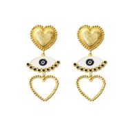 Européen Et Américain Exagérée Boucles D'oreilles Nouveau Punk Amour Coeur Boucles D'oreilles Rue Mondaine De Coup De Mode Cristal Boucles D'oreilles Pour Les Femmes sku image 1