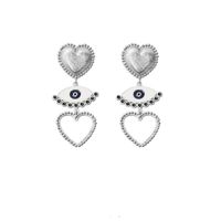 Fashion Imitated Crystal Love Earrings Nhot142456 sku image 2