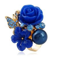 Fabrik Direkte Lieferung Europäischer Und Amerikanischer Modeschmuck Mode Diamant Zeigefinger Ring Öffnung Gold Persönlichkeit Rosen Ring Frauen sku image 1