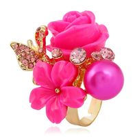 Fabrik Direkte Lieferung Europäischer Und Amerikanischer Modeschmuck Mode Diamant Zeigefinger Ring Öffnung Gold Persönlichkeit Rosen Ring Frauen sku image 5