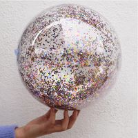 Pvc Inflatable Transparent Feather Beach Ball Nhww142506 main image 1