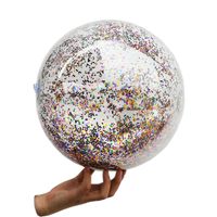 Wanmei En Gros Croix-frontière Gros Célébrité Internet Gonflable Transparent Plume Ballon De Plage Pvc Balle Eau Plage Jouets main image 6