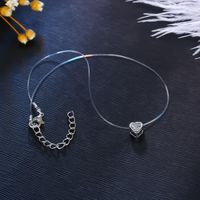 New Transparent Zircon Heart-shaped Necklace Nhgo142773 main image 3