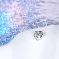 New Transparent Zircon Heart-shaped Necklace Nhgo142773 main image 6