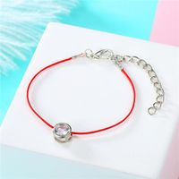 Fashion Round Zircon Red Lucky Bracelet Nhgo142811 main image 2