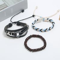 New Vintage Woven Leather Set Bracelet Nhpk142820 main image 4