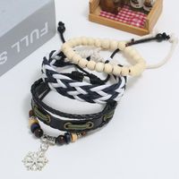 Punk New Style Schmuck Rindsleder Hanfseil Mehrere Hand Gewebte Herren Leder Armband Schmuck  Neue Produkte main image 3