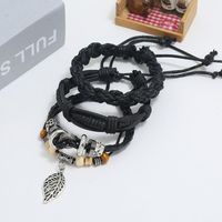 New Leather Hemp Rope Hand-knitted Men Leather Bracelet Nhpk142839 main image 3