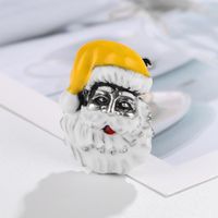 Cute Cartoon Santa Claus Alloy Drop Oil Women Brooch Nhdr142848 main image 7