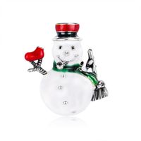 Fashion Simple Snowman Painting Oil Brooch Nhdr142851 main image 1