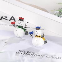 Fashion Simple Snowman Painting Oil Brooch Nhdr142851 main image 4