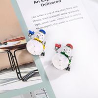 Fashion Simple Snowman Painting Oil Brooch Nhdr142851 main image 5