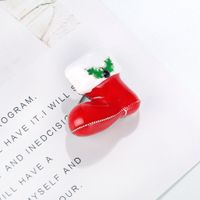 Fashion Alloy Painted Drops Christmas Boots Brooch Nhdr142855 main image 5