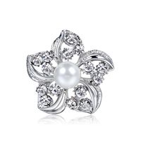 Neue Koreanische Version Der Corsage Mode Legierung Diamant Perlen Blume Kragen Nadel Weibliche Brosche Stift Großhandel Spot main image 1