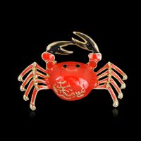 Fashion Red Drip Crab Brooch Nhdr142894 main image 3