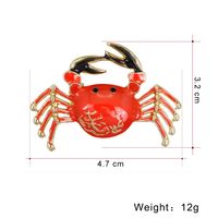 Fashion Red Drip Crab Brooch Nhdr142894 main image 4