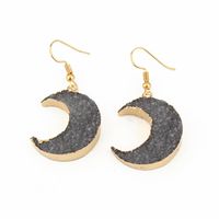 Fashion Natural Stone Moon Earrings Nhgo142926 main image 4