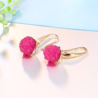 New Natural Stone Alloy Round Earrings Nhgo142954 main image 1