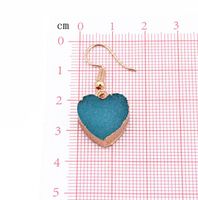 Simple Natural Stone Heart-shaped Resin Earrings Nhgo142958 main image 4