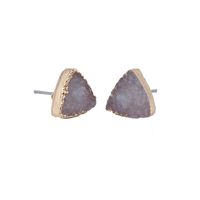 Simple Triangle Resin Stud Earrings Nhgo142981 main image 1