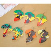 Fashion Color Resin African Map Earrings Nhgo142985 main image 8