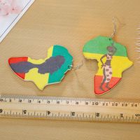 Fashion Color Resin African Map Earrings Nhgo142985 main image 7