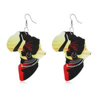Fashion Color Resin African Map Earrings Nhgo142985 main image 5