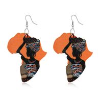 Fashion Color Resin African Map Earrings Nhgo142985 main image 2