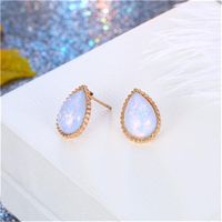 New Alloy Drop-shaped Resin Earrings Nhgo143021 main image 4