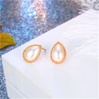 New Alloy Drop-shaped Resin Earrings Nhgo143021 main image 6