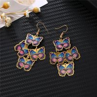 Retro Fashion Ethnic Style Butterfly Iron No Inlaid Earrings main image 5