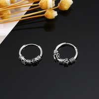 New Opening Ancient Alloy Round Hoop Earrings Nhgo143042 main image 5
