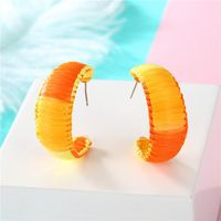 Womens Semicircle Raffia Earrings Nhgo143055 main image 8