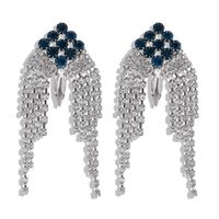 New Rhinestone-studded Long Tassel Earrings Nhjq143080 main image 6
