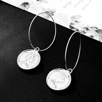 Vintage Round Coin Alloy Earrings Nhgo143119 main image 5