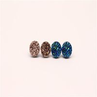 Fashion Fish Scale Oval Resin Stud Earrings Nhgo143159 main image 6