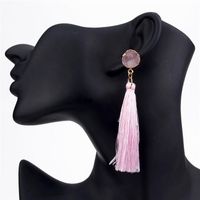 New Long Fringed Resin Earrings Nhgo143164 main image 3