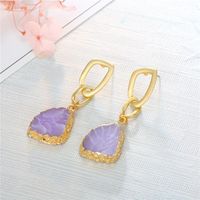 New Purple Resin Earrings Nhgo143194 main image 3