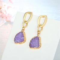 New Purple Resin Earrings Nhgo143194 main image 1