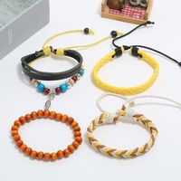 Fashion Multi-layer Woven Leather Bracelet Four-piece Nhpk143259 main image 3