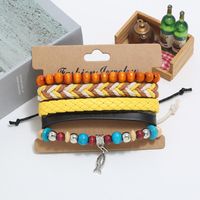 Fashion Multi-layer Woven Leather Bracelet Four-piece Nhpk143259 main image 4