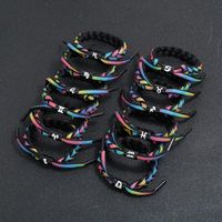 Direkt Verkauf Ab Werk 12 Konstellationen Buntes Löwen Armband Studenten Paar Schnürsenkel Gewebtes Regenbogen-farbwechsel-armband main image 18