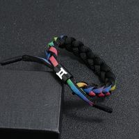 Ventes Directes D'usine Douze Constellation Coloré Petit Lion Bracelet Étudiant Couple Lacet Tissé Arc-en-changement De Couleur Sangle De Transport main image 14