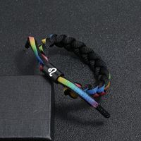 Direkt Verkauf Ab Werk 12 Konstellationen Buntes Löwen Armband Studenten Paar Schnürsenkel Gewebtes Regenbogen-farbwechsel-armband main image 8