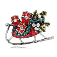 Christmas Tree Santa Brooch Boots Snowman Sleigh Bell Boutonniere Nhdr142841 sku image 17