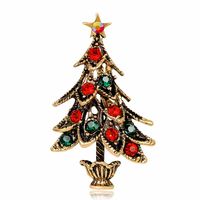 Christmas Tree Santa Brooch Boots Snowman Sleigh Bell Boutonniere Nhdr142841 sku image 8