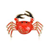 Fashion Red Drip Crab Brooch Nhdr142894 sku image 1