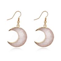 Fashion Natural Stone Moon Earrings Nhgo142926 sku image 1